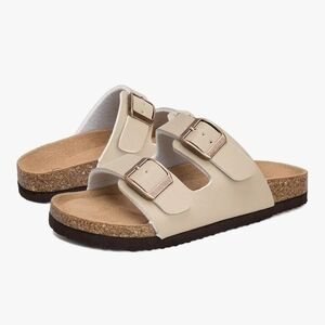 Nwot Nwt Torotto Womens sz 8.5 Slides with Cork Footbed Open Toe Adjustable Web